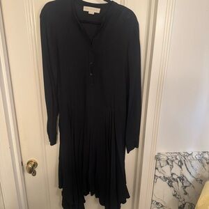 Stella McCartney Black Long Sleeve Dress w asymmetrical hem - Size US 8